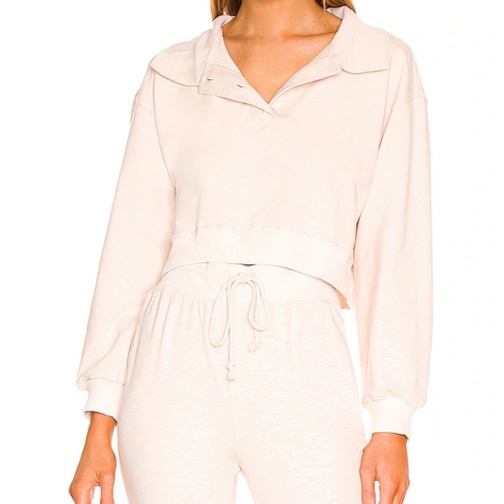 Nwt L*Space âLivin Is Easyâ Pullover Sweater In Tapioca